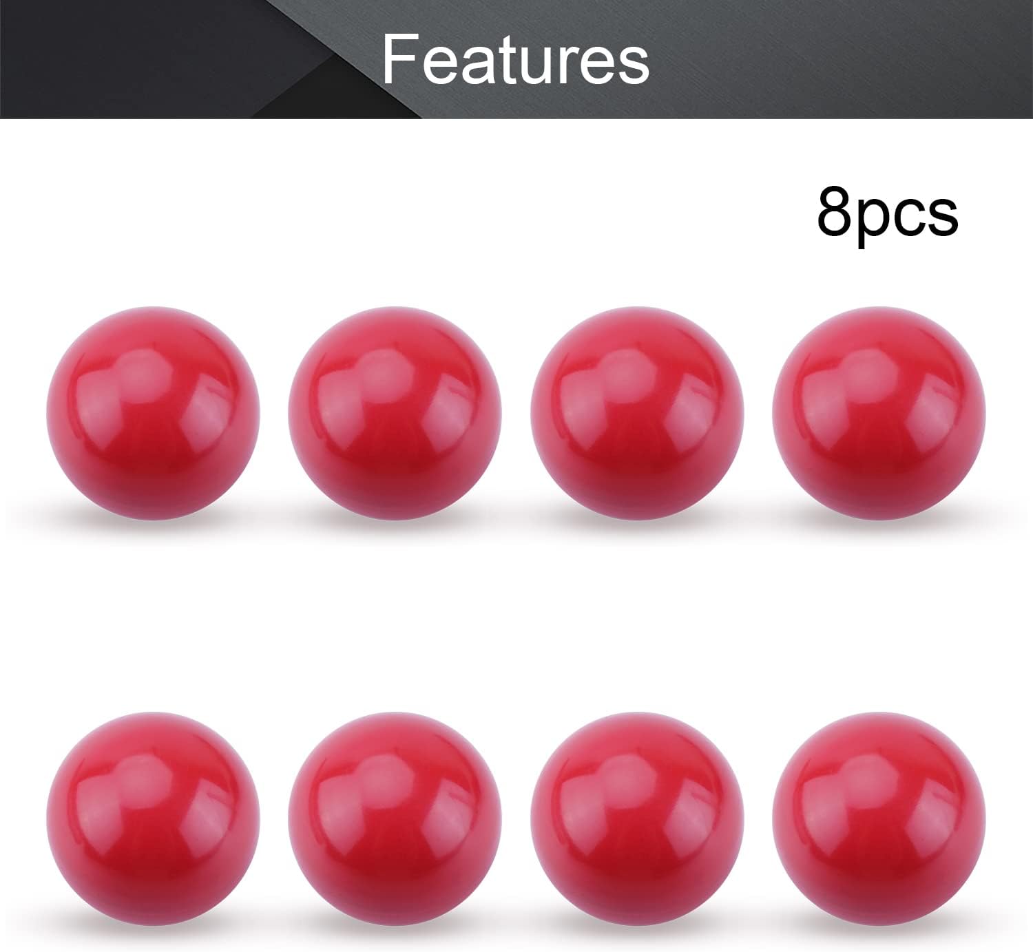Othmro 8pcs Thermoset Ball Knob M8 Female Thread Machine Handle 35mm Diameter Smooth Rim
