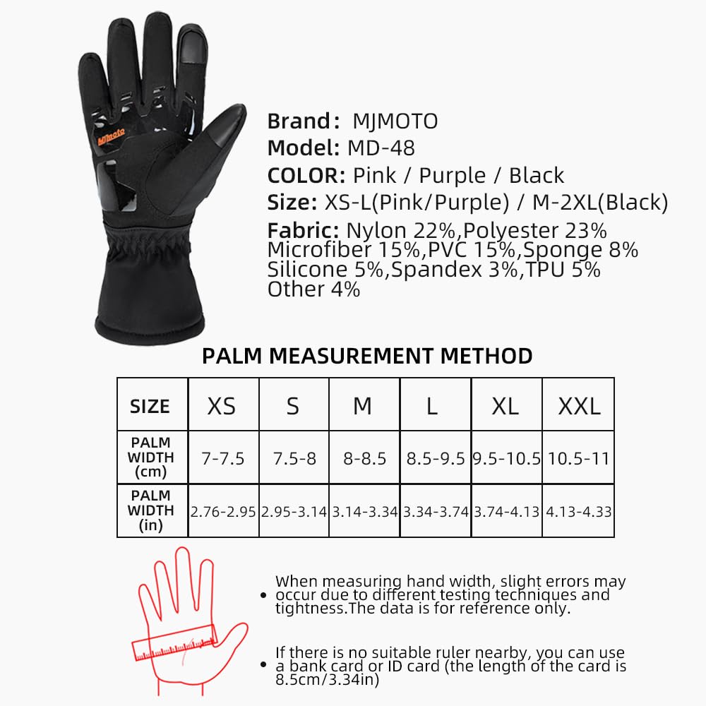Guantes de motocicleta, resistentes al viento, impermeables, guantes de moto para mujer, guantes de equitación para pantalla táctil, guantes de motocross, invierno para mujer