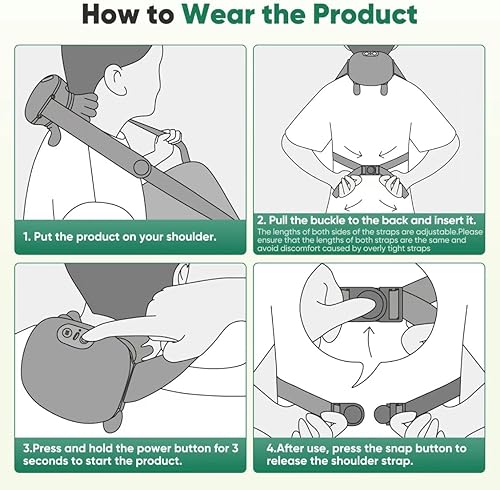 Miniatura 9 de Masajeador inalámbrico 4D Cerviflex - Alivio de tejido profundo Shiatsu con calor, ergonómico, tres modos de masaje, presión ajustable y