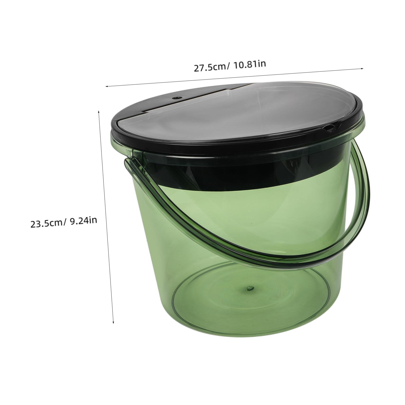 Beatifufu Tea Waste Bin Separator Countertop Compost Bin for Kitchen Rv Trash Can Tea Dregs Drainage Bucket Light Green