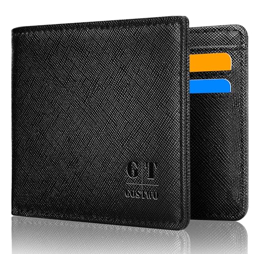 Gostwo Slim Leather Bifold Wallet for Men