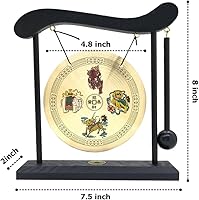 Vista 2 de Hooshing Gong de Latón Feng Shui de Escritorio Arte Zen Decoración del Hogar Regalo de Inauguración de la Casa Bendición de Buena Suerte