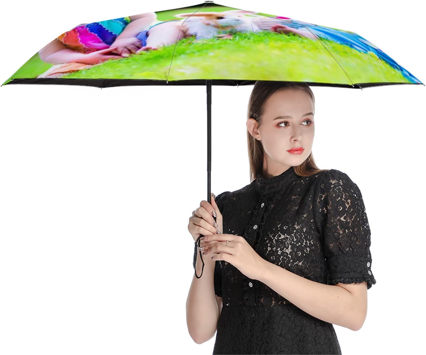 EAQ Custom Umbrellas Personalized Umbrella with Pictures - Automatic Foldable Design for Rain/Sunny, Travel, Gift