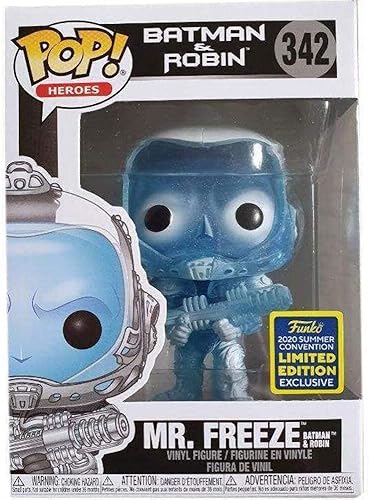 Funko Pop! Heroes Batman & Robin Mr. Freeze Glitter versión #342 SDCC 2020 Convención de verano compartida exclusiva figura de vinilo pop rara