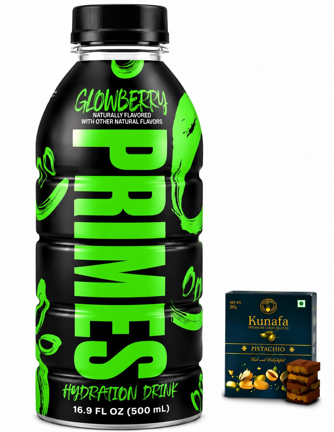 Primes Drink Sports Loaded with Electrolytes Zero Added Sugar 500ml With Free Flavourito Kunafa Pistachio Chocolate Bar, 20g By Decadent Foods (Imported UK)-image-21