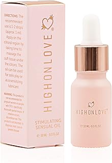 HighOnLove Stimulating Orgasm Oil - All Natural Hemp Oil Personal Moisturizer - Female Arousal Oil (10 ml)