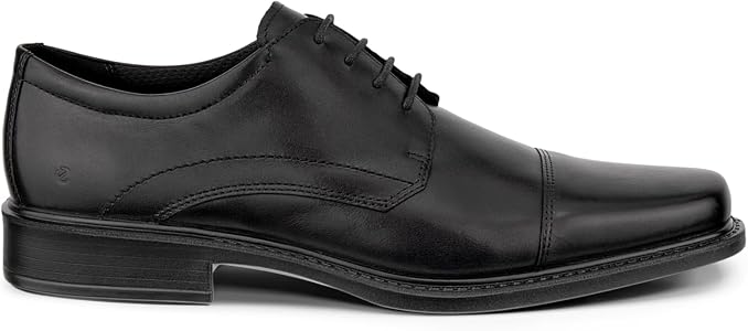 ecco Men\'s 42 (8-8.5) Boston Lace-up Black Leather Moc-toe Derby‎ Dress Oxfords ecco Men main image 3