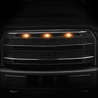 Vista 6 de BASIKER Luces de parrilla delantera automática para Ford F150 F250 F350 2004-2019 decoración LED externa Paquete de 3 lentes ámbar