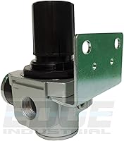 Vista 25 de HEAVY DUTY IN-LINE COMPRESSED AIR PRESSURE REGULATOR FOR AIR COMPRESSOR, 7 TO 215 PSI ADJUSTABLE, HIGH FLOW RATE, WALL BRACKET AND GAUGE INCLUDED