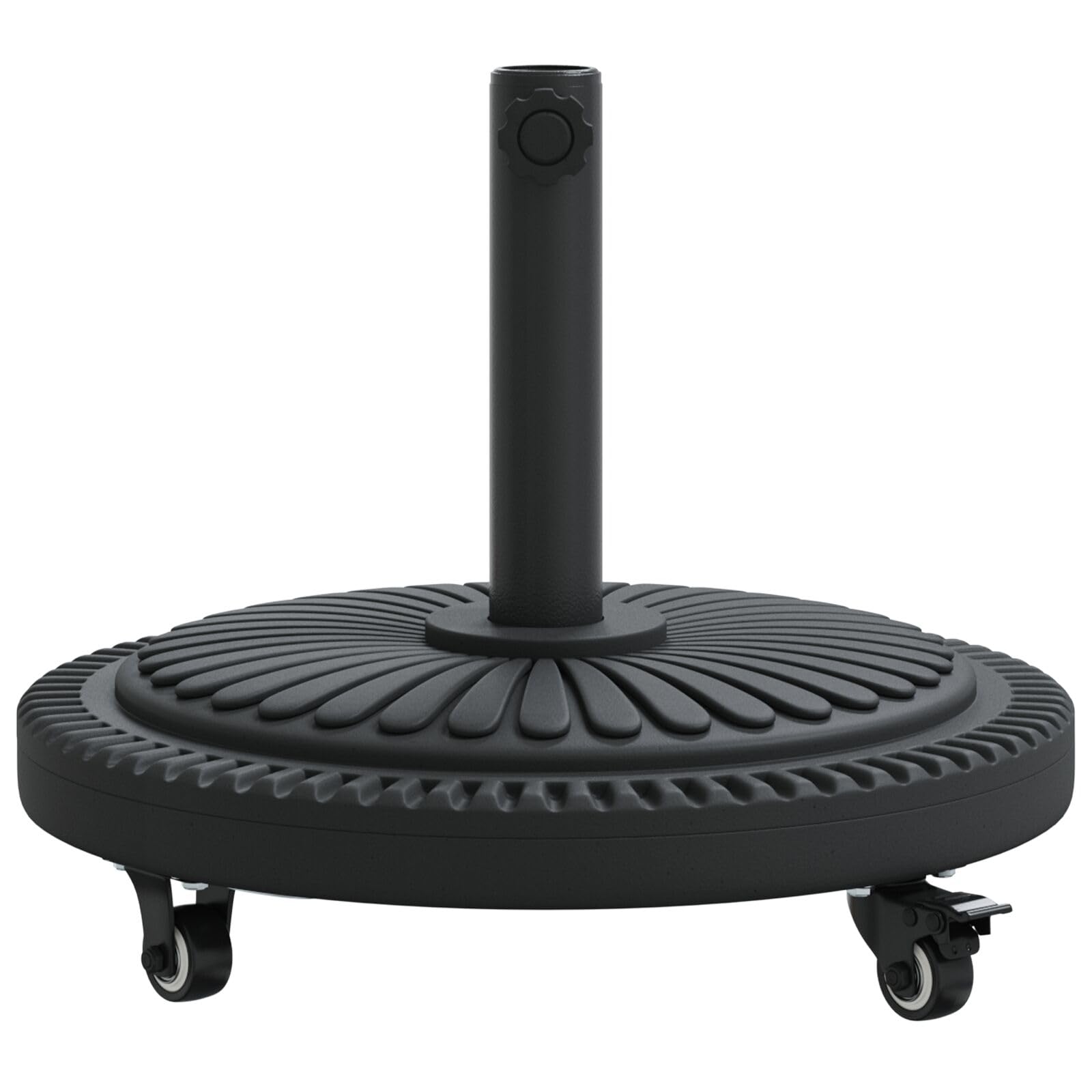 vidaXL Sonnenschirmständer mit Rollen für Ø38-48 mm Stangen, 13 kg Schwerer und stilvoller Metallständer. Bietet UV-Schutz und ist perfekt für Balkon oder Garten. Super für deinen Sonnenschirm!