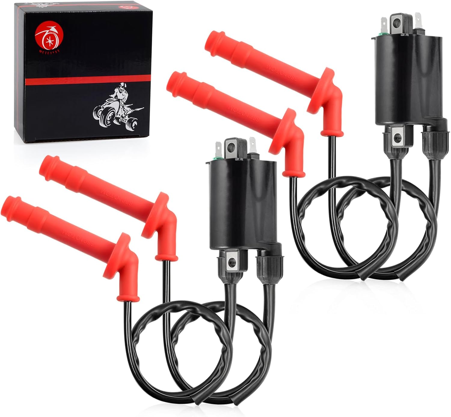 2Pcs Ignition Coil Pack and Spark Plug Cap Compatible with HONDA CBR600F2 CBR600F3 CBR600SJR 1991-1998 30510-KT7-023