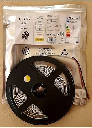 Cata CT-4481 10 Çipli Şerit LED Aydınlatma - Yüksek Işık Güçlü İç Mekan Ekstra Parlak Günışığı Şerit LED - 5 METRE GÜNIŞIĞI [Enerji Sınıfı A]