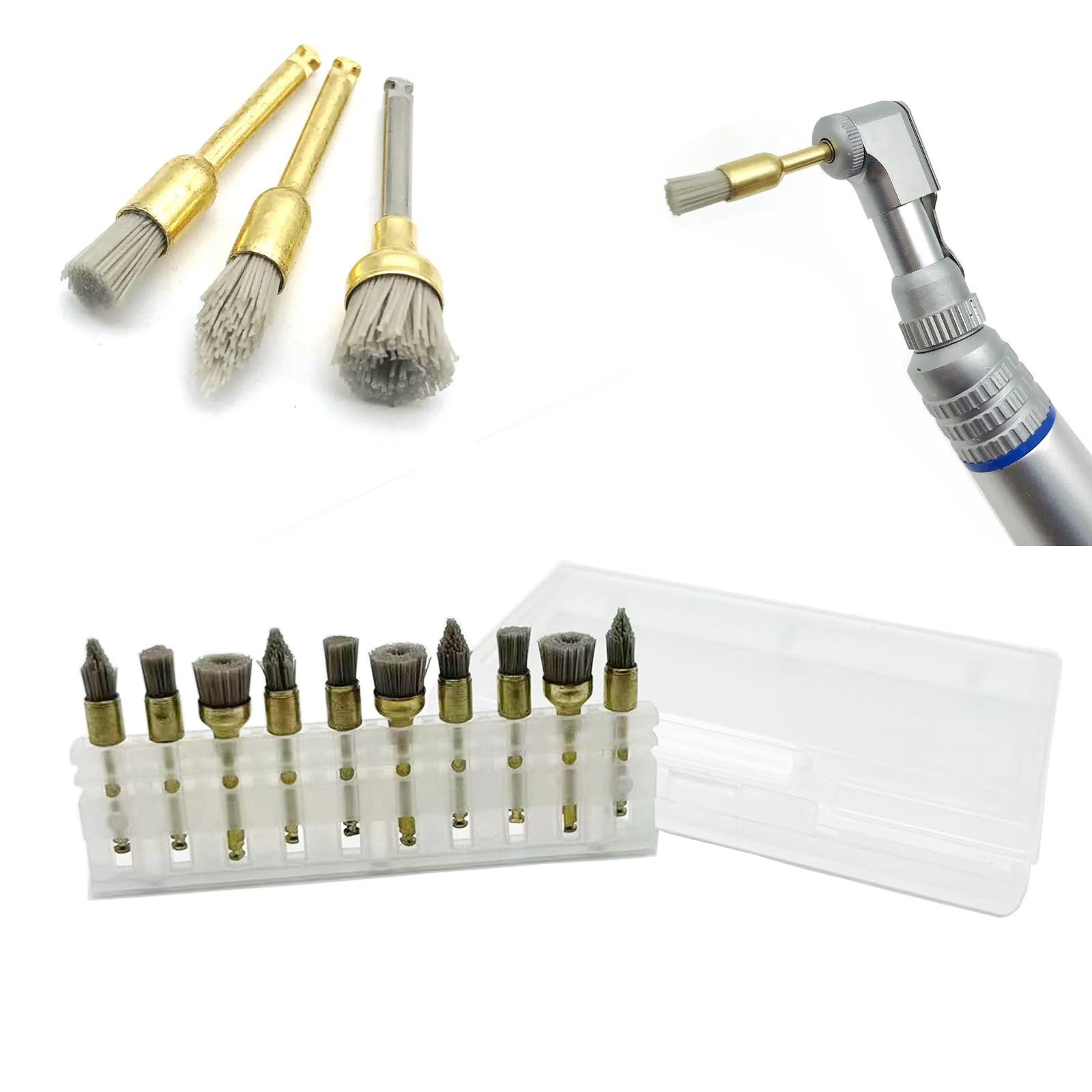 10pcs/Pack Dental Alumina Polishing Brush Aluminium Oxide Polisher Brushes (Alumina)