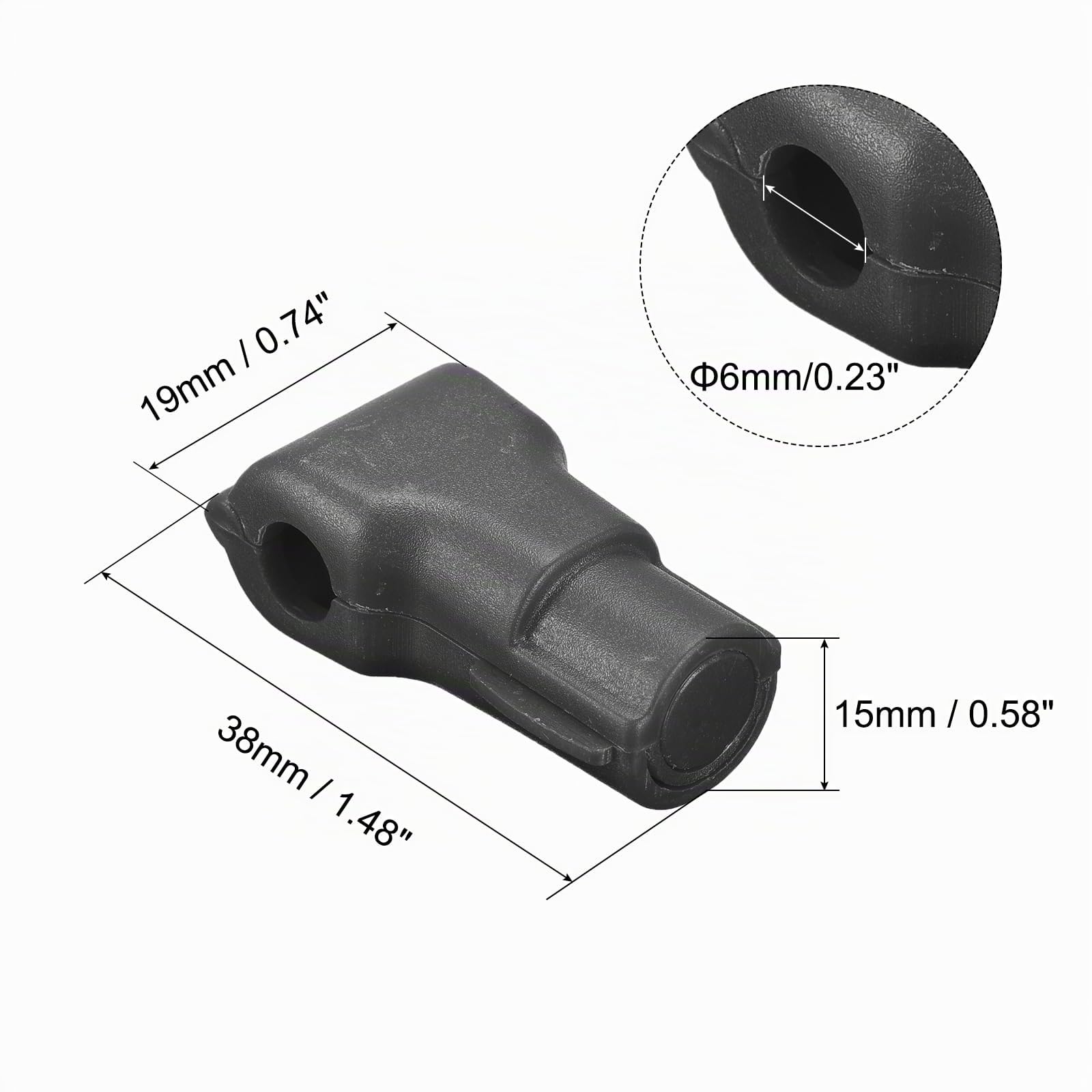 sourcing map Minorista Tienda Supermercado Móvil Teléfono Antirrobo Gancho Bloqueo, 6mm Especial Magnético Pantalla Estante Bloqueo, Clavija Gancho, Negro Paquete de 50
