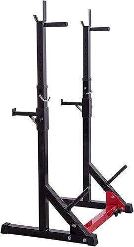 Miniatura 2 de Ollieroo Multi-Function Barbell Rack Dip Stand Height Adjustable Barbell Stand Weight Lifting Rack Gym Family Fitness Squat Rack Weight Lifting