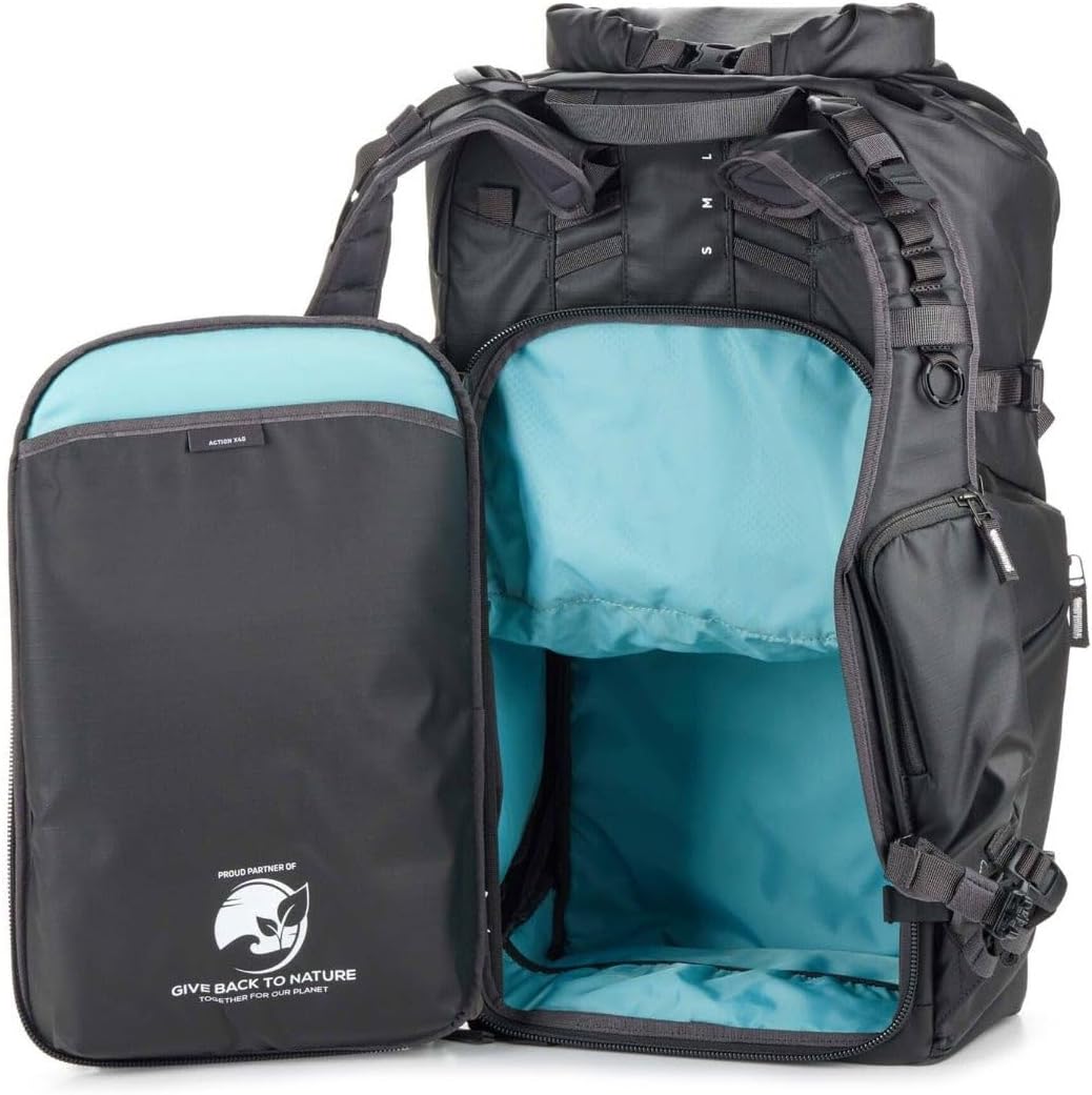 Shimoda Action X40 v2 Backpack, Outdoor Photography Adventure Pack fits gripped mirrorless and DSLR cameras, w/Modular Core Unit Compatibility, Expandable Rolltop, 16" Laptop Sleeve, Black