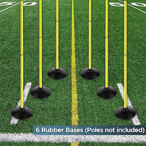 Aka Sports Gear 6 Rubber Bases For Agility Pole | Weave Pole | Socccer Training Pole Base - 3 Pounds Each (6 Bases Only) #TOP2