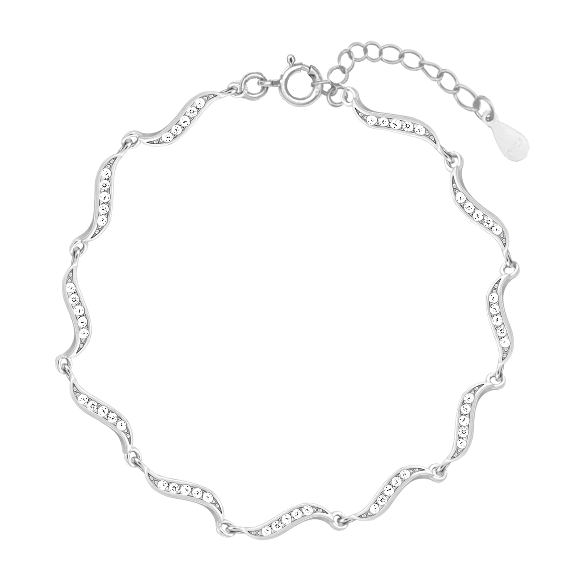 giva 925 Silver Graceful Waves Bracelet, Adjustable | Gifts for Women and Girls | With Certificate of Authenticity and 925 Stamp | 6 Months Warranty*-picture-11