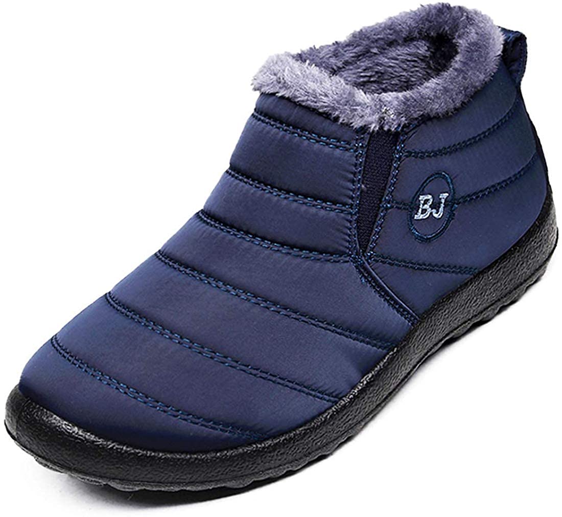 HAVINA Womens Warm Snow Boots Outdoor Fur Lining Winter Shoes Anti-Slip Lightweight Ankle Bootie