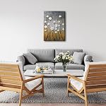 Wieco Art Morning Dancing 100% Hand Painted Floral Oil Paintings Canvas Wall Art Modern Stretched and Framed Grace Abstract Flowers Artwork Ready to Hang for Living Room Home Decorations Wall Decor