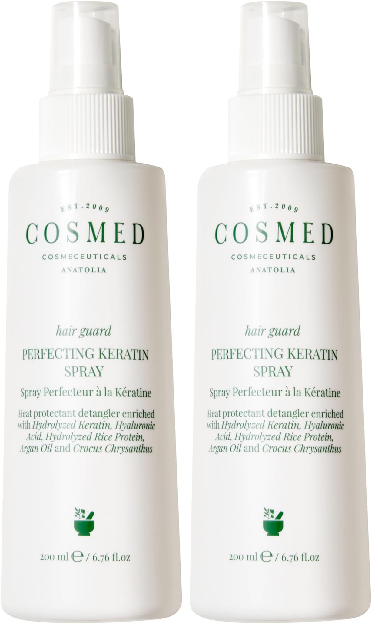 Cosmed UV Koruma Kolay Tarama Spreyi - Isıya Karşı Koruma - Perfecting Keratin Spray - 200 ml (2 paketi)