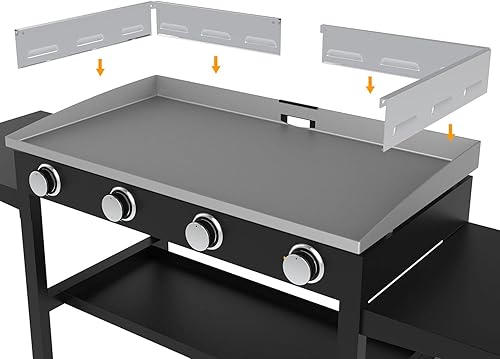 Miniatura 4 de BQMAX Protector de viento para plancha Blackstone de 36 pulgadas, protectores de viento para plancha Blackstone de 36 pulgadas y otras planchas,