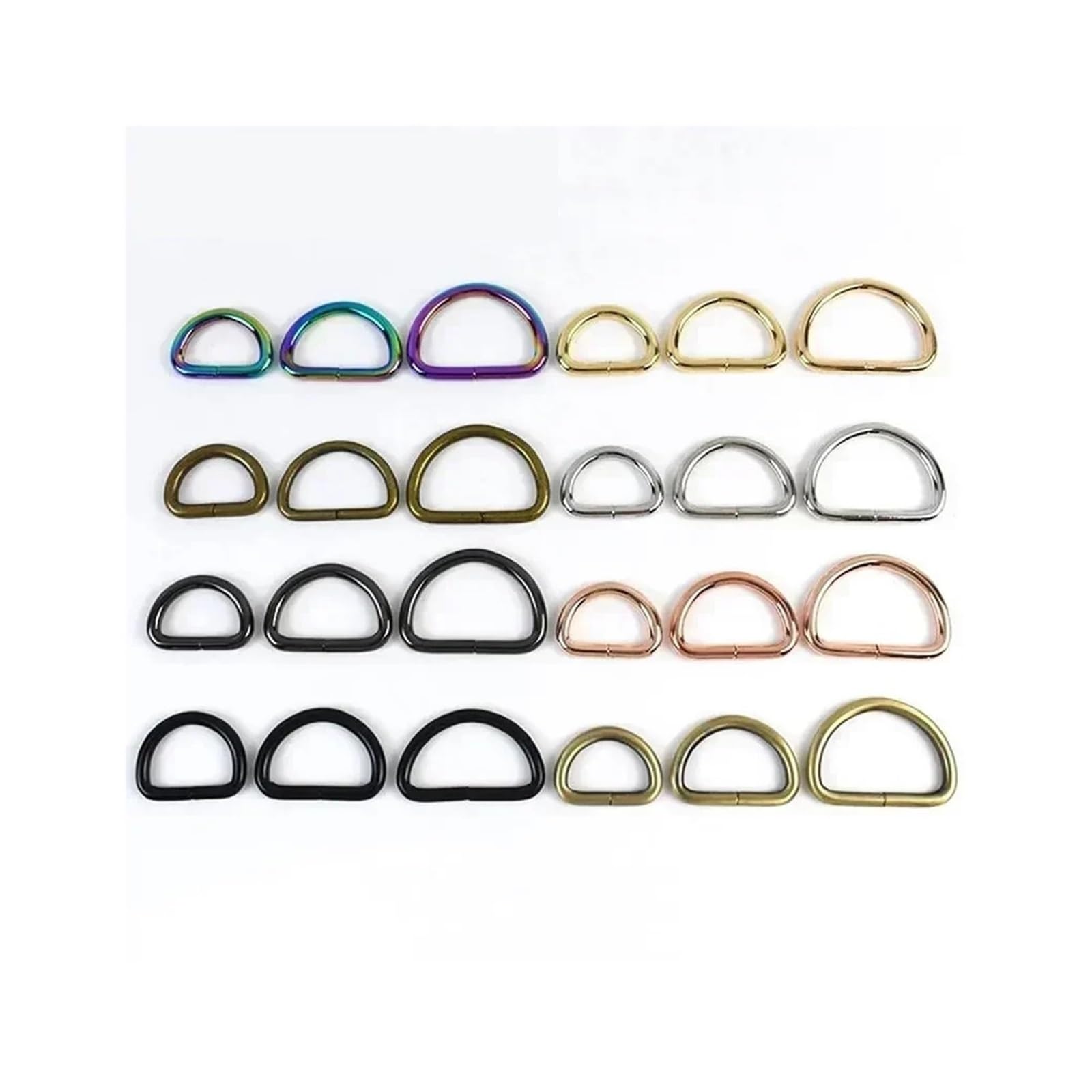 Fibbie per cintura, 50 pezzi, 32 mm, in metallo, fibbie per borse, zaini, cinture ad anello a D, fibbia per collare per cani
