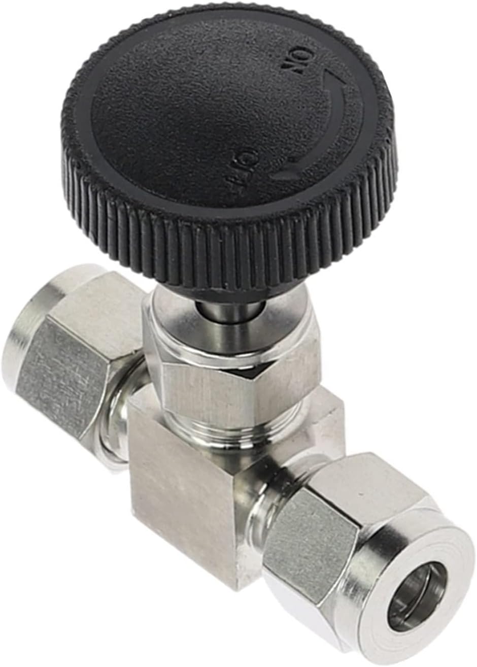 Valve Adjustable Needle Valve Compression Double Ferrule Tube Connector Stainless Steel (Specification : 12mm)(12mm)