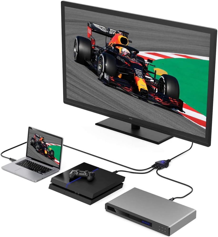 MMOBIEL 3 Port HDMI Switch Splitter HUB with 50 cm Pigtail Cable: Supports 1080p 3D HD TV PS3/PS4 Xbox 360 up to 2.5Gbps