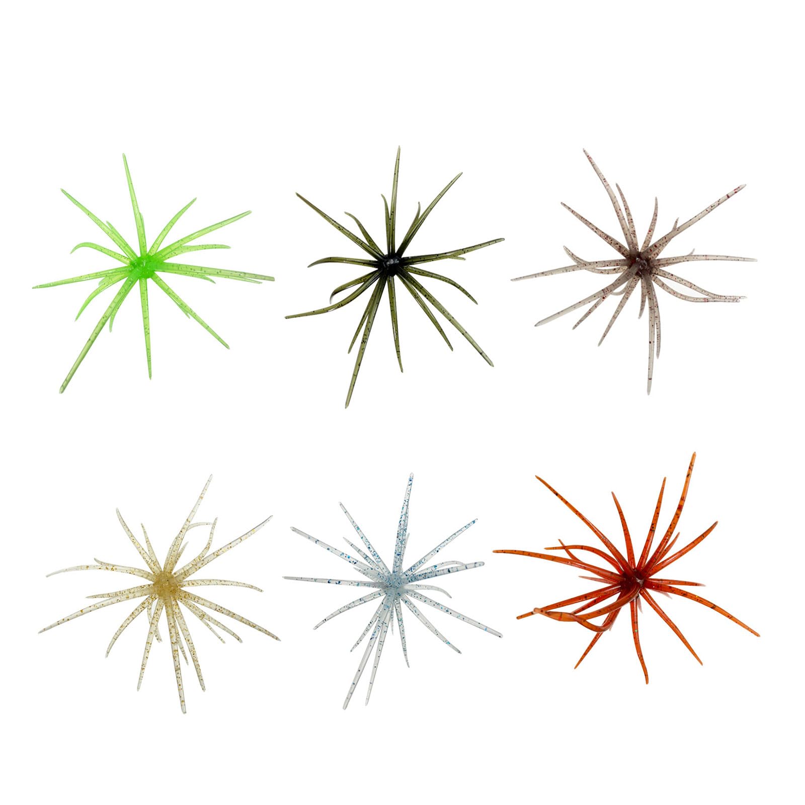 XuQiZZpp Set Of 6 Soft Floating Sea Urchins Baits Set With Reflective Features For Effective Topwater Fishing And Basses