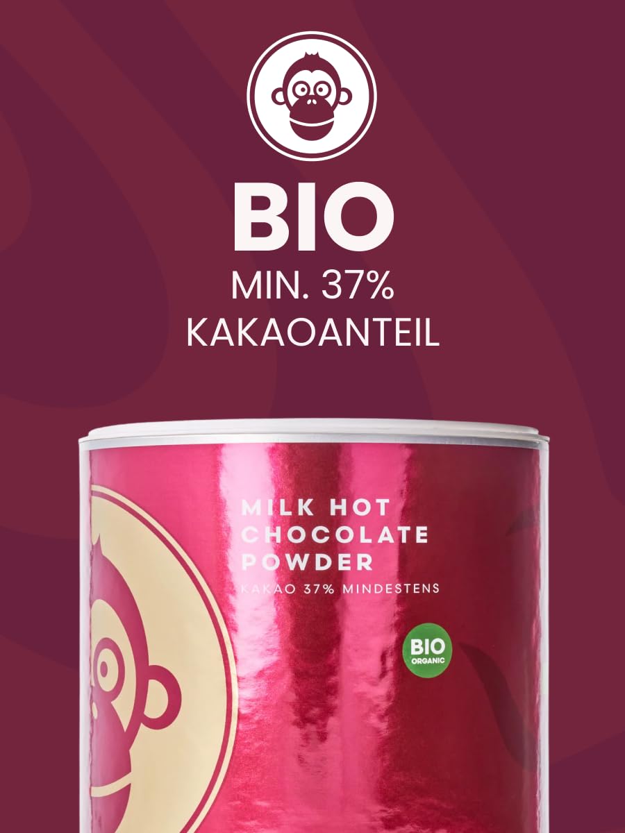 Blömboom Bio Trinkschokolade Milk Chocolate mit mind. 37% (2kg Dose, Milk Chocoalte Powder)