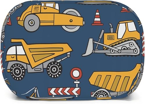Miniatura 6 de Giwawa Bolsa de almuerzo para tractor excavadora para niños, cajas de almuerzo aisladas, reutilizable, portátil, de construcción, con bolsillo
