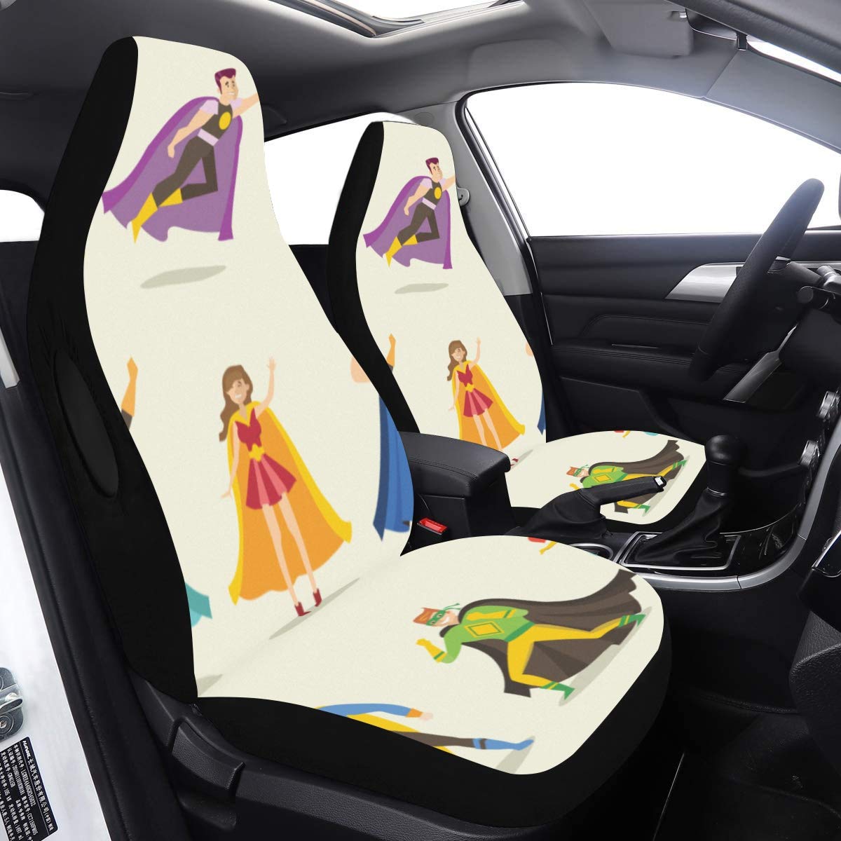 XL Large Car Cover Cute Superhero Kids Car Seat Covers for