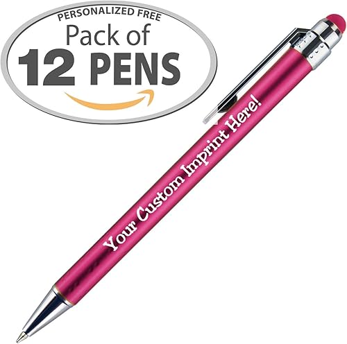 Miniatura 2 de Bolígrafos personalizados con punta de stylus, modelo Bright Vibes Personalizados Tinta negra Retráctiles Impresos con tu logotipo o mensaje