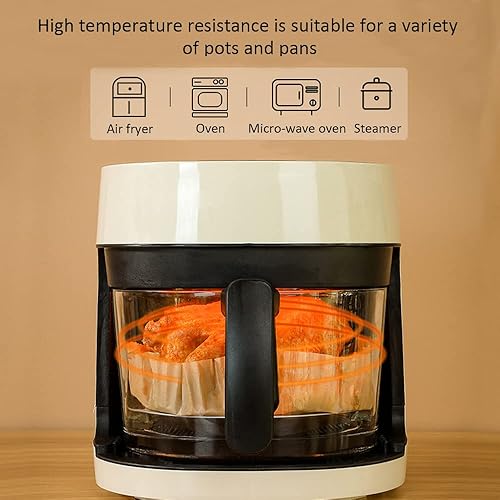 Miniatura 5 de Forro de papel pergamino desechable antiadherente para freidora de aire, 80 unidades, papel pergamino cuadrado a prueba de aceite de 6.3 pulgadas a