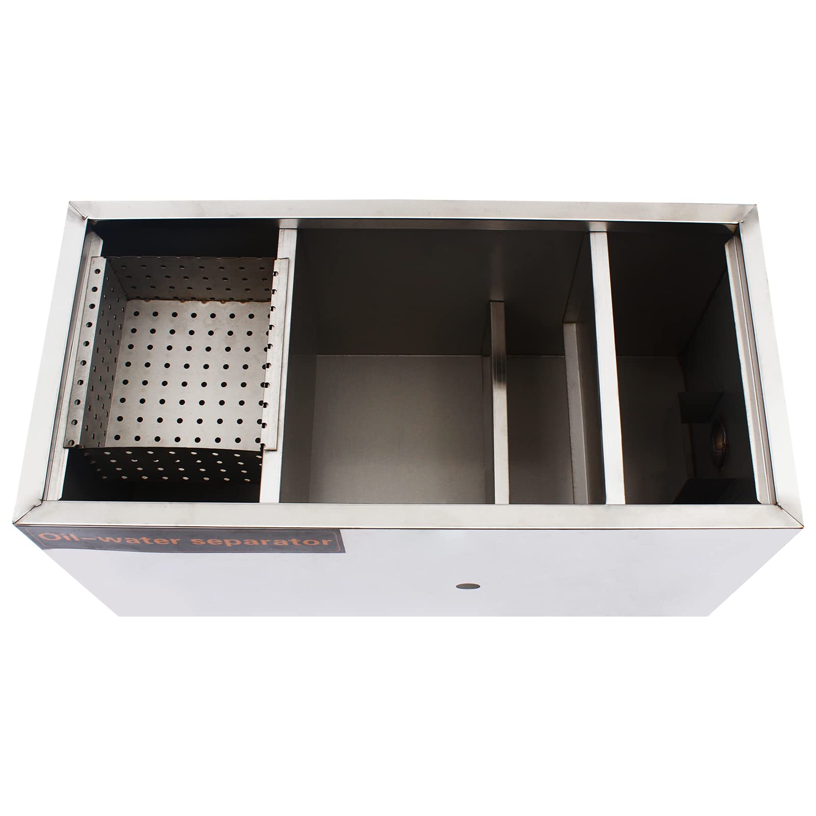 Separador De Grasa Comercial, Contenedor De Acero Inoxidable Restaurante Aceite Y Agua Contenedor De Acero Inoxidable Con Cesta De Filtro Extraíble Contenedor De Grasa Bajo El Fregadero