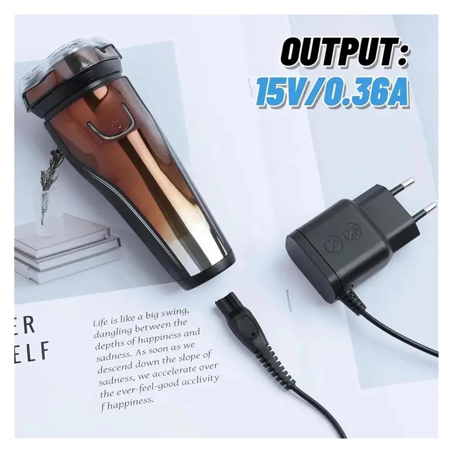 shaver charger Shaver Charger 15V， Compatible With Philips QP6510, QP6520, QP6530, QP6531, QP6550, MG5750, MG7750, MG7770 Shavers，Replacement Power Adapter