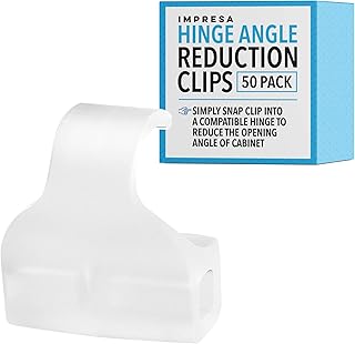 [50 Pack] Impresa Cabinet Restrictor Clips for Grass TEC 864 Hinge - Invisible Cabinet Door Restraint - Easy to Install Clips for Cabinet Hinges - Durable Restrictor Clips for Kitchen Cabinet Hinges