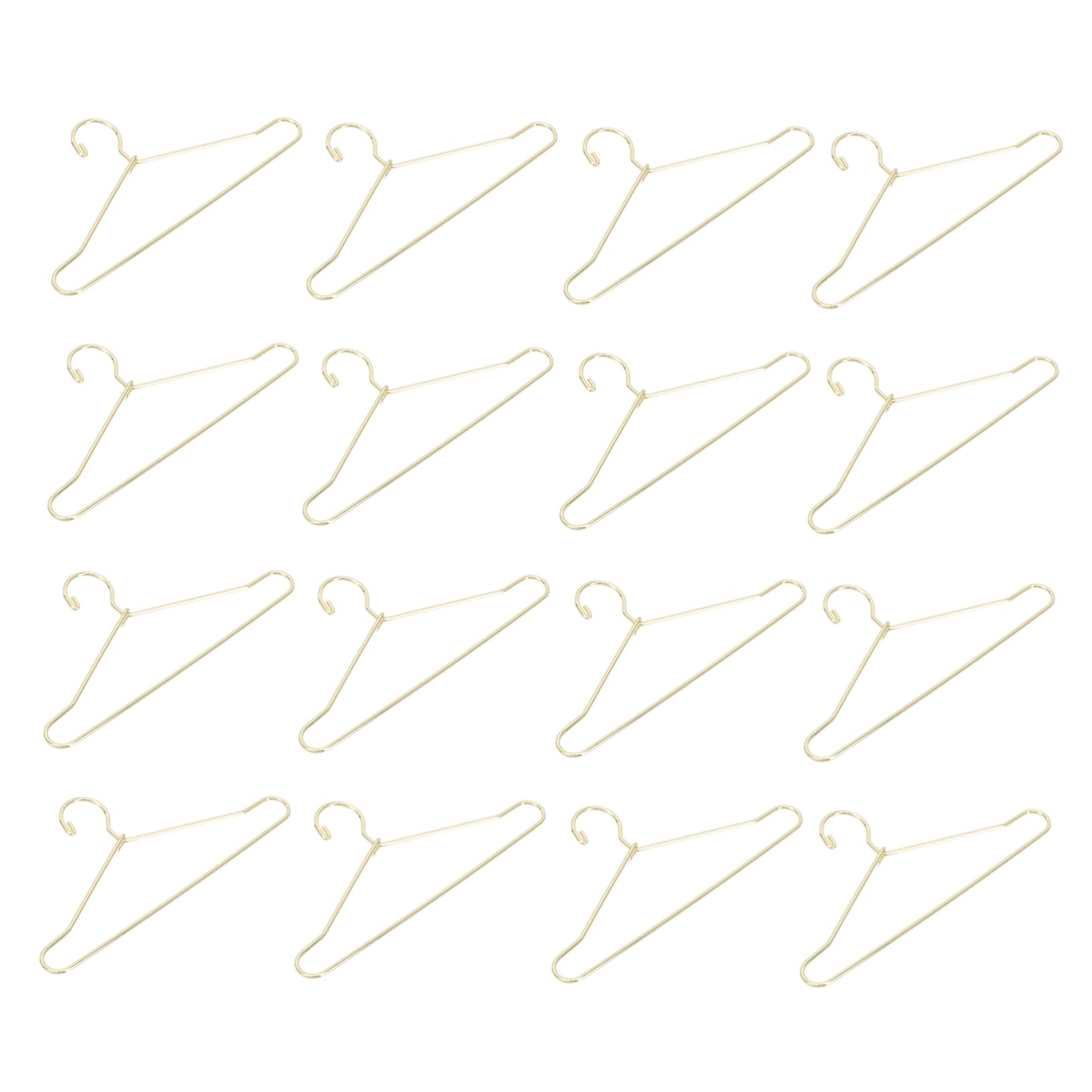 KICHOUSE 25pcs Mini Hanger Mini Garment Hanger Clothing Gadgets Doll Hanger 1/ 3 Bjd Dolls Hanger Tiny Clothing Dress Hanger Dolls for Coat Hangers Iron Dress Hanger Golden