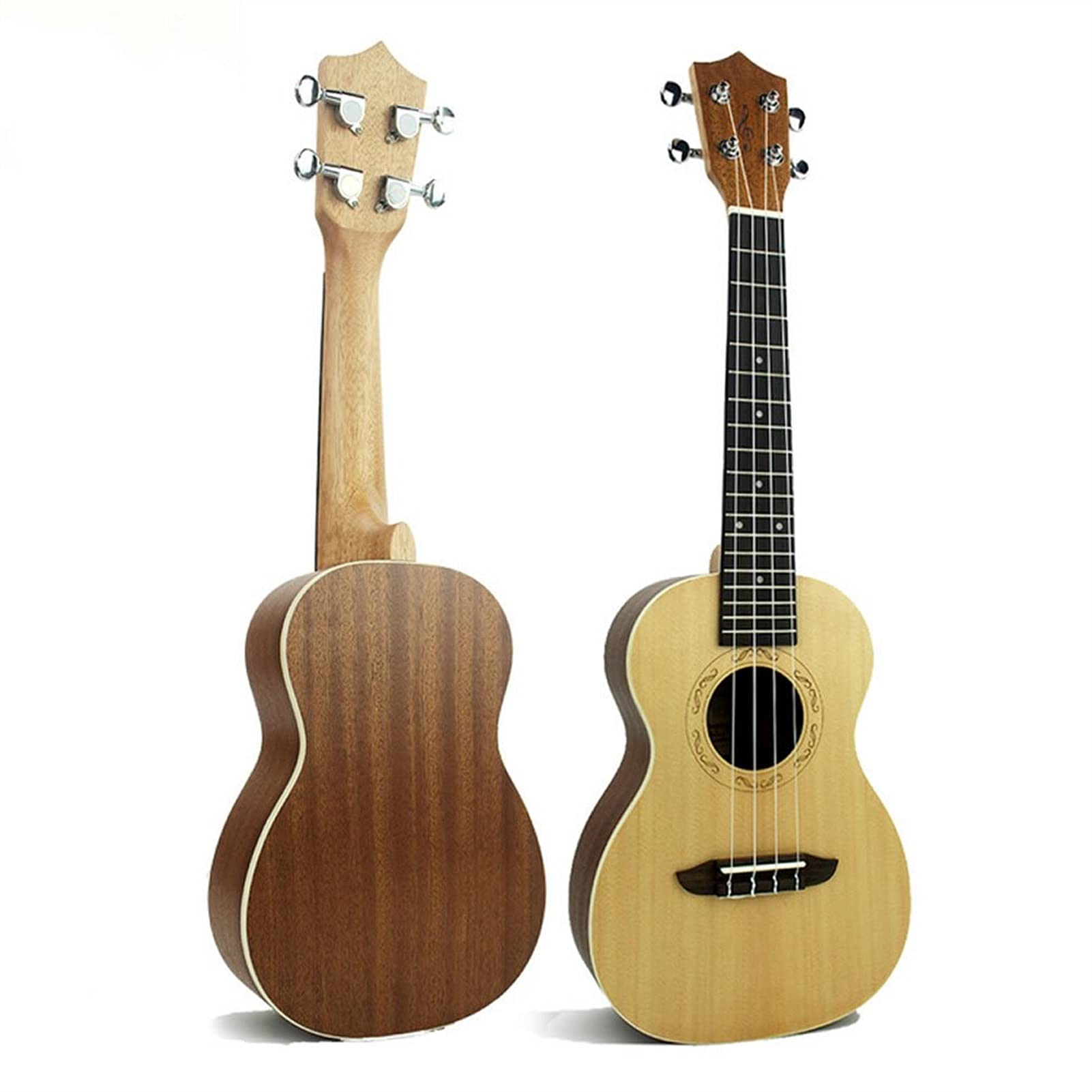 Ukulele Bausatz Konzert-Ukulele 23 Zoll Konzert Ukulele Fichte Panel Sapele Back Plate Rosenholz Fingerboard Hawaii Mini Gitarre (Color : Uke with Bag)