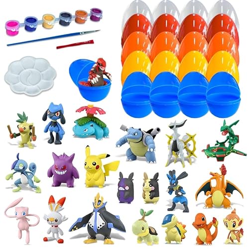 JIFTOK Filled Easter Eggs with Surprise Toys Inside, Easter Basket Stuffers for Toddler, Easter Party Favors, Filled Easter Eggs Hunt, Easter Egg Fillers, Easter Decorations Gift for Kids-21 Pcs-Hero