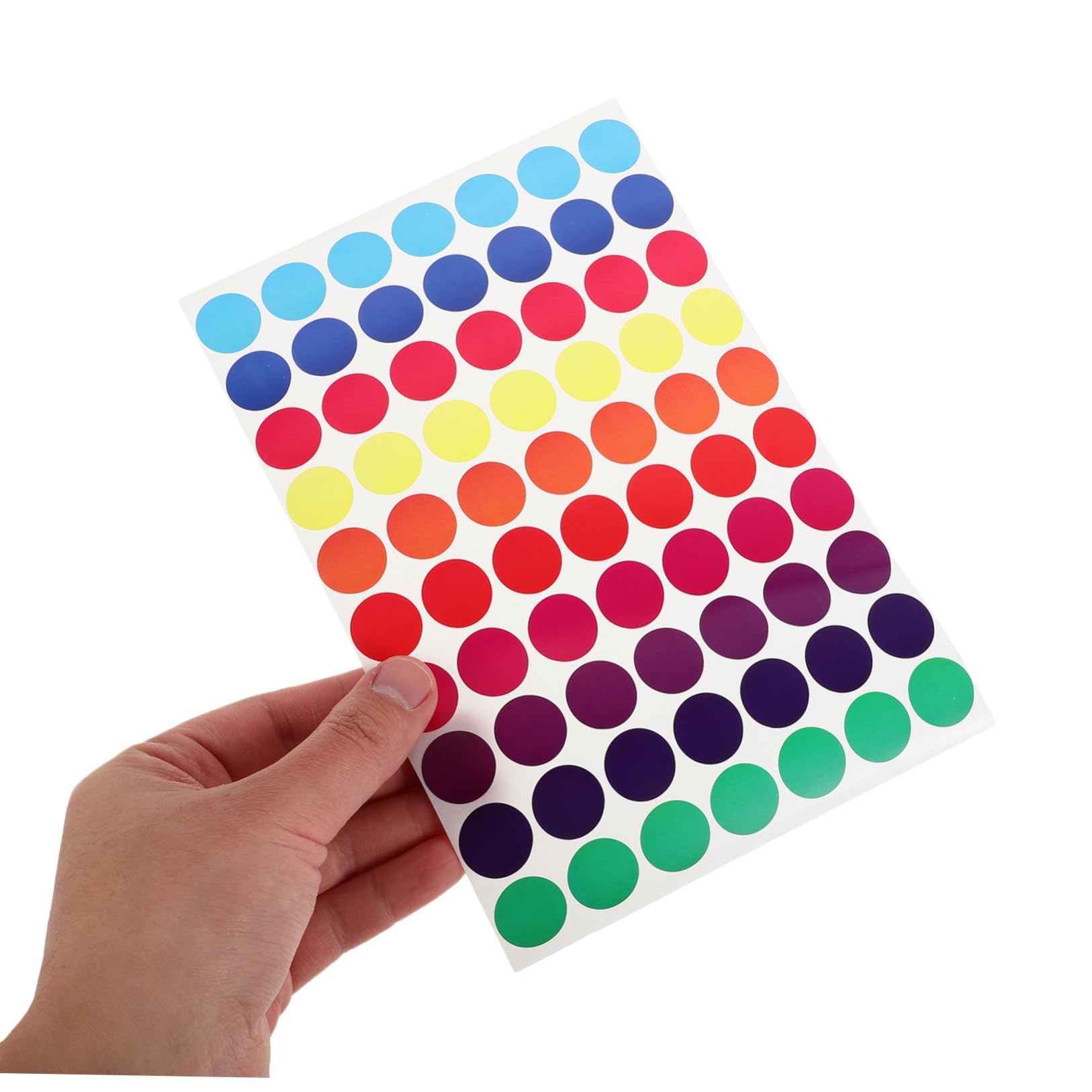 100 Pezzi Etichette Adesive Rotonde per Organizzazione Precisione e Codifica Colore per Scuola