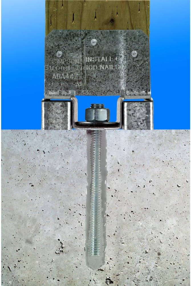 Simpson Strong-Tie ABA44Z ABA ZMAX Galvanized Adjustable Standoff Post Base for 4x4