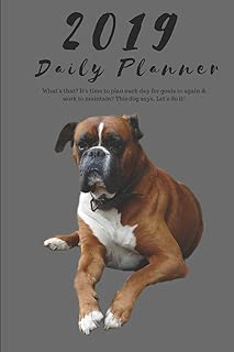 2019 Daily Planner What's that? It's time to plan each day for goals to again & work to maintain? This dog says, Let's do it!: Funny Boxer Appointment ... Have Space for Tracking Notes: 6 x 9 in (15. - coolthings.us