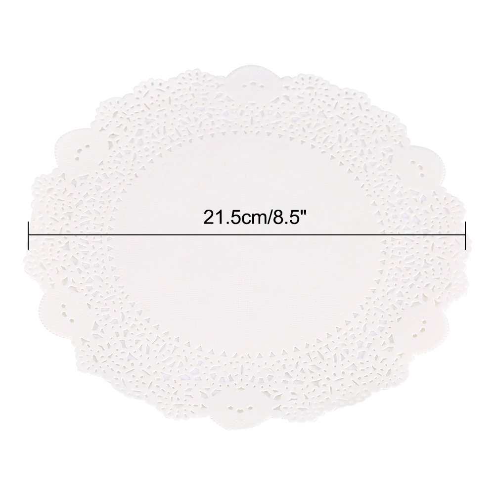 Heritage Lace FT-0900W-S 9 in. Floral Trellis Round Doilies, White - Set of 4
