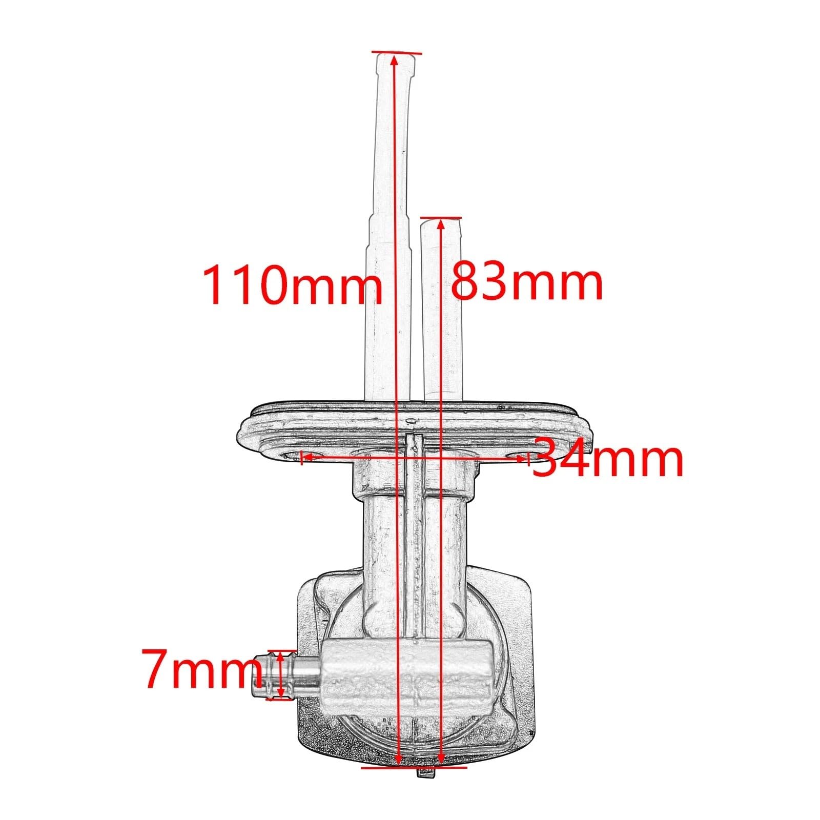 Moto Fuel Pump Per Blaster 200 Per YFS200 Per YFM 600 Per Big Per Bear Per YFM250 Moto Gas Serbatoio Carburante Interruttore Valvola Rubinetto Rubinetto Pompa carburante moto