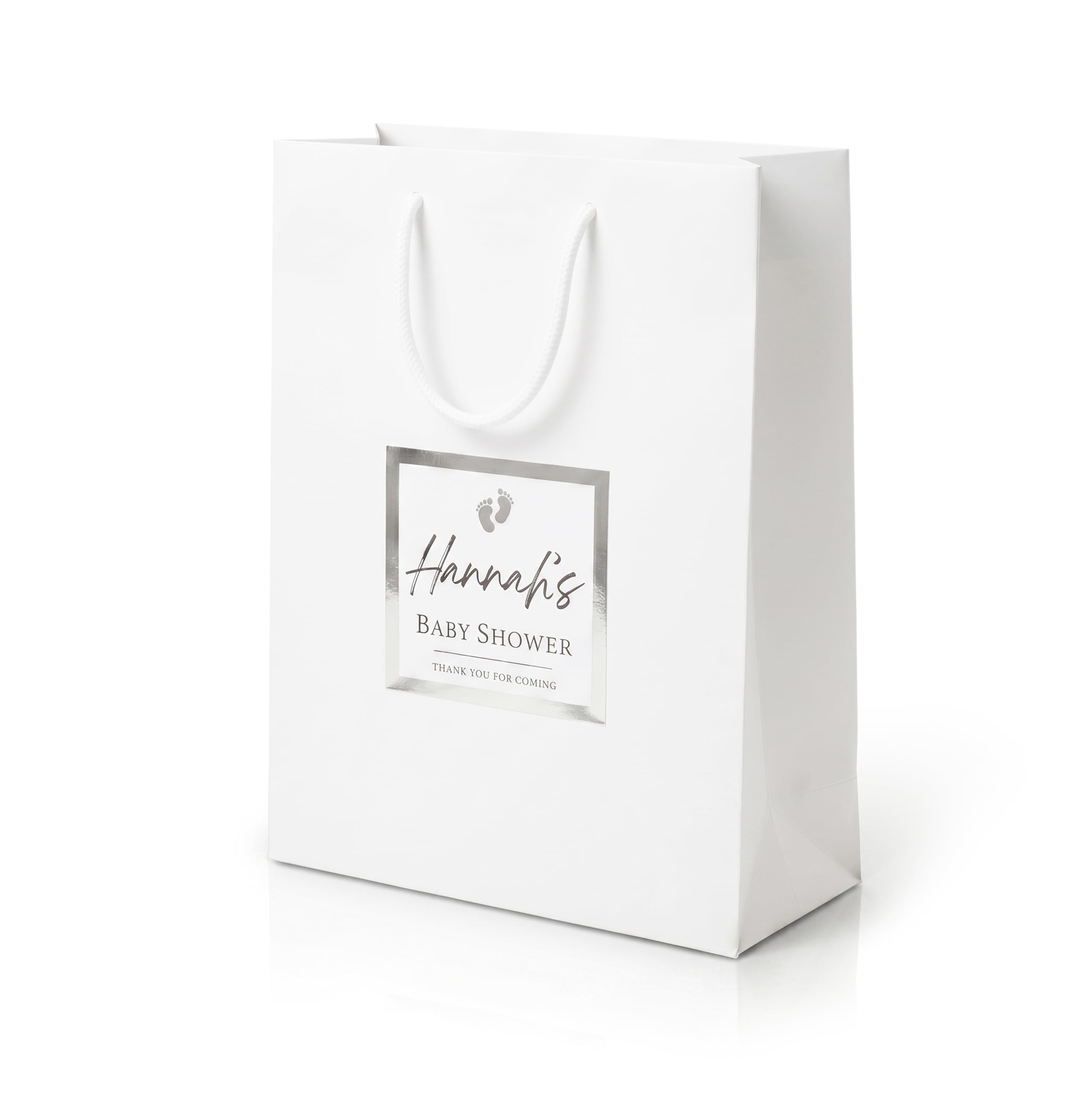 COOKIES AND KOALAS Baby Shower Bag Gift Foil Sticker White Tall 25x35x10cm