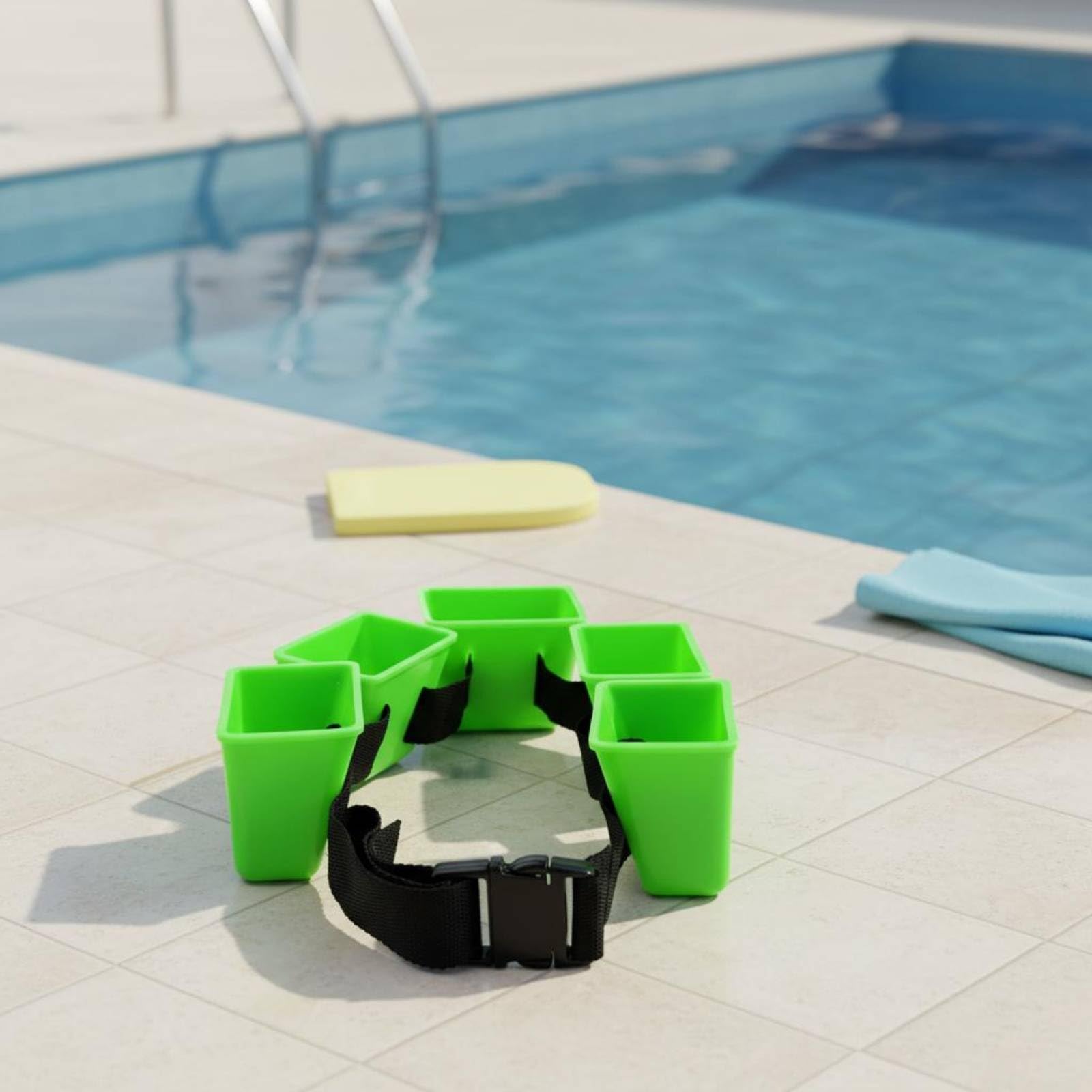 Ceinture de Résistance de Natation Haute Densité Entraîneur Brasse à la Taille Antidérapant Ceinture Natation Réglable pour Adultes