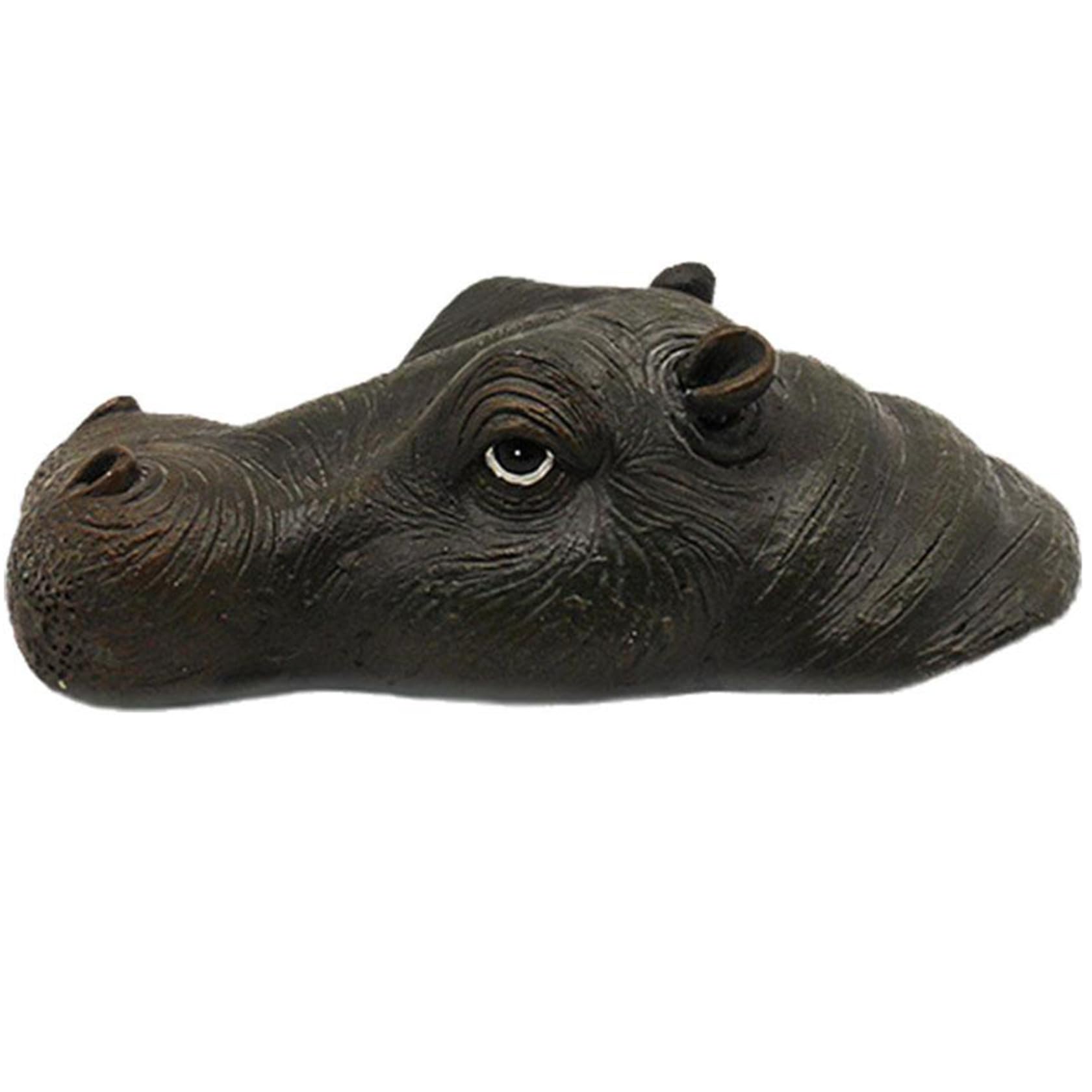 Vervevum Pond Decor, Realistic Floating Hippo Head Pond Decorations, Resin Accessories, Animal Garden Statues for Lawn Outdoor, Decorations