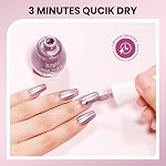 SUPWEE Miroir Nail polonais à sec rapide, Chrome métallique Nail Polonais Air Laque à ongles rapide sèche DIY Manucure